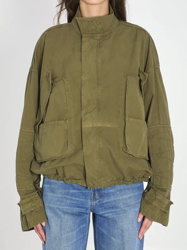 MILITARY GREEN BOMBER sold by Lord & Taylor