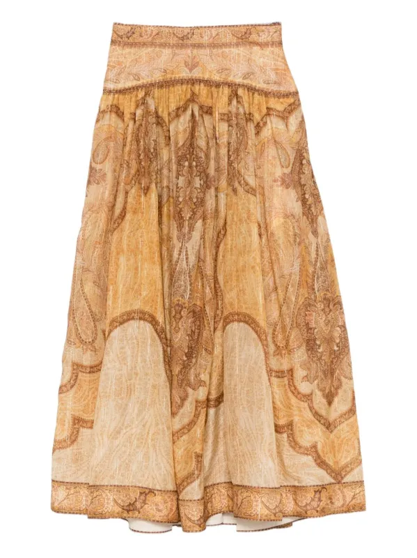 WANDERLUST COTTON AND SILK MAXI SKIRT sold by Lord & Taylor