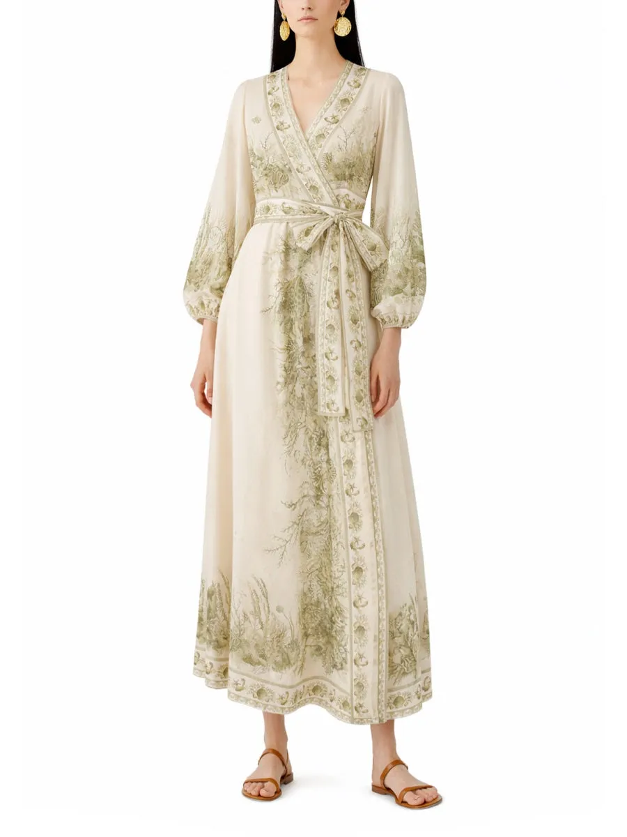 WONDERLUST WRAP MIDI DRESS sold by Lord & Taylor product image thumbnail 2