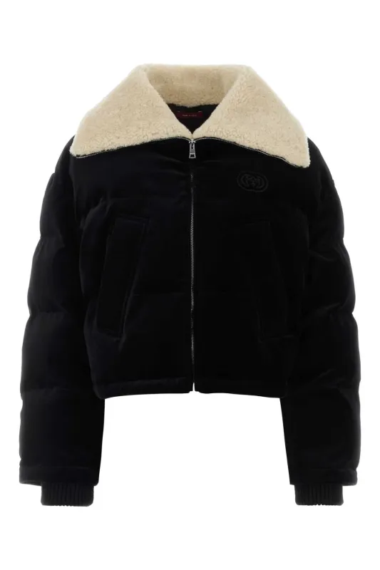 BLACK VELVET PADDED JACKET sold by Lord & Taylor