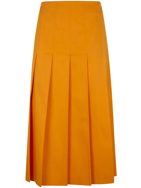 PLEATED COTTON TWILL SKIRT sold by Lord & Taylor