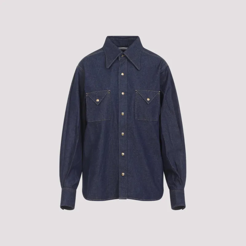 DARK BLUE COTTON SHIRT sold by Lord & Taylor