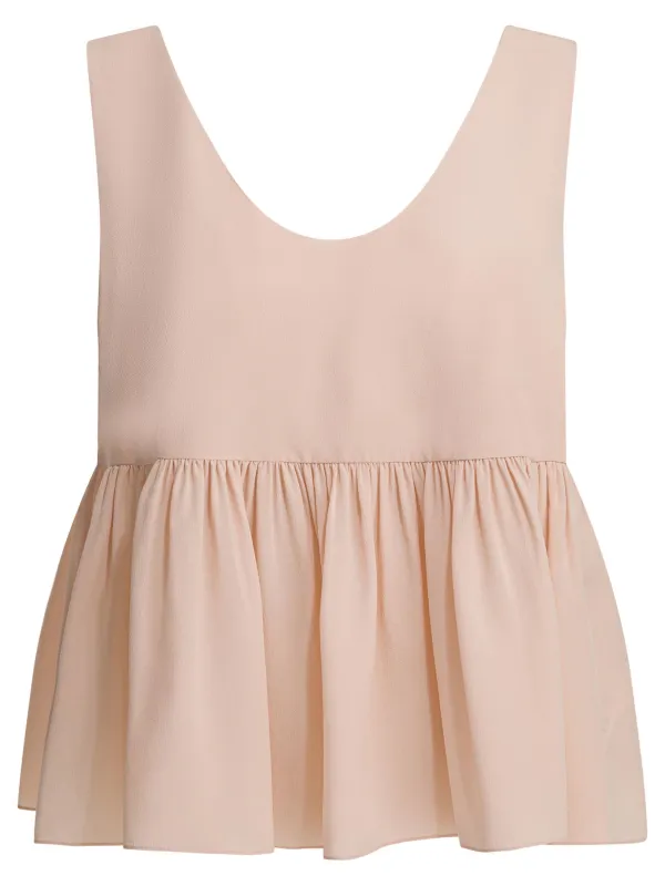 Silk crepe de chine top made by Chloe