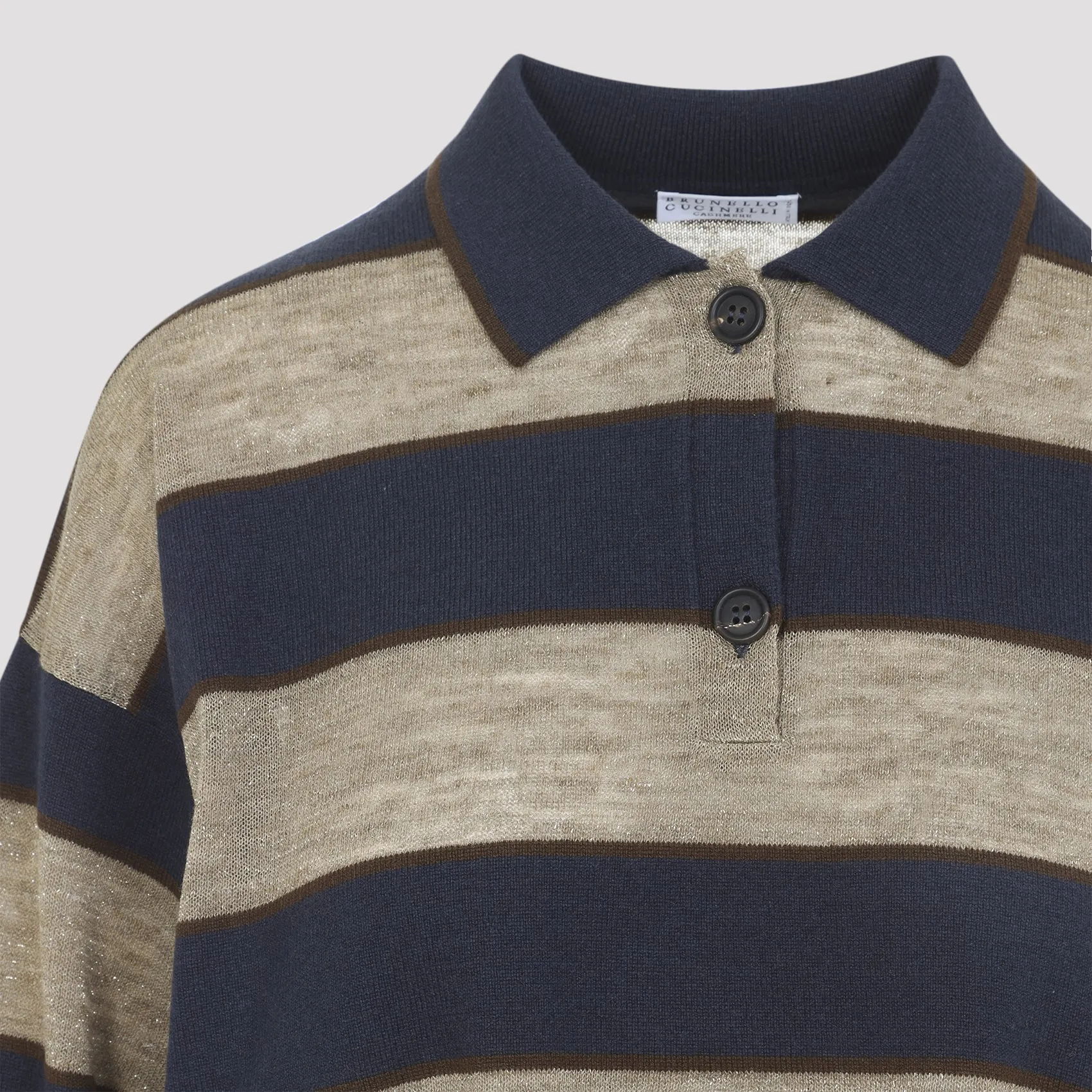 BLUE WOOL JERSEY STRIPED POLO sold by Lord & Taylor product image thumbnail 5