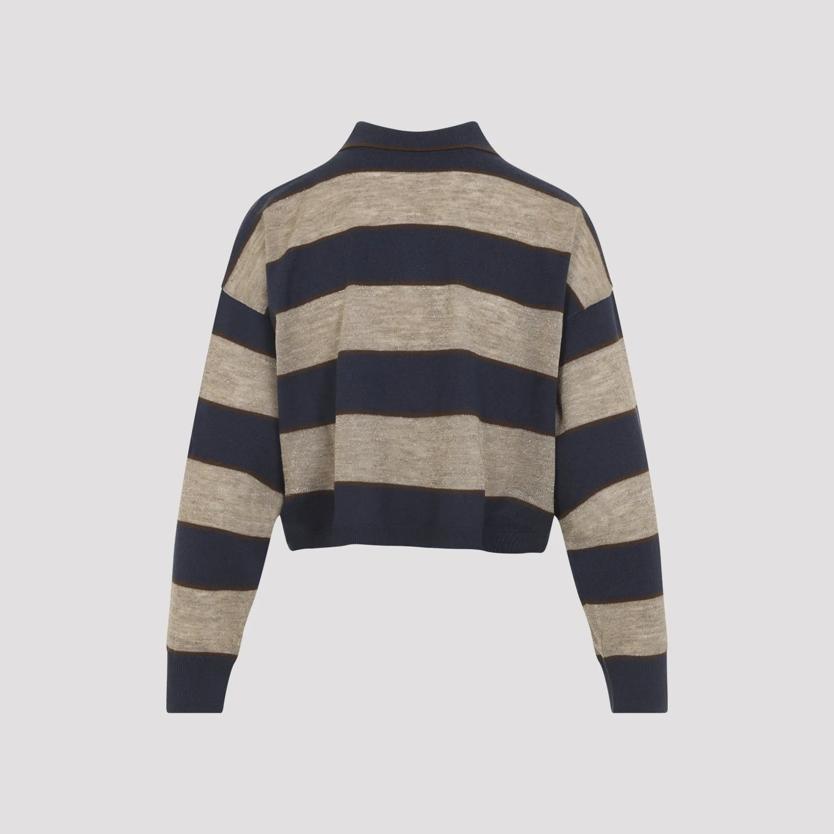 BLUE WOOL JERSEY STRIPED POLO sold by Lord & Taylor product image thumbnail 4