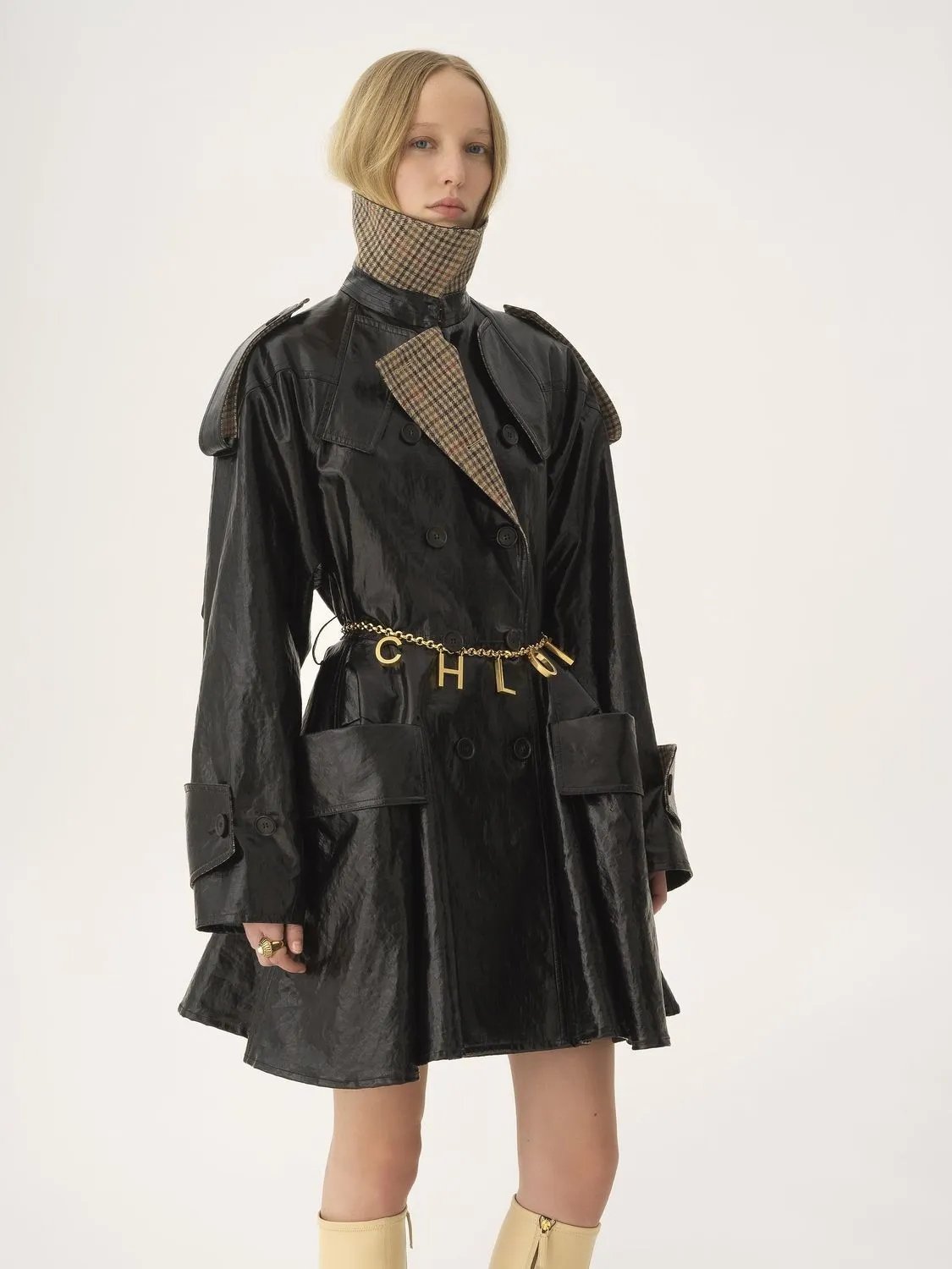 BLACK LINEN TRENCH COAT sold by Lord & Taylor product image thumbnail 3