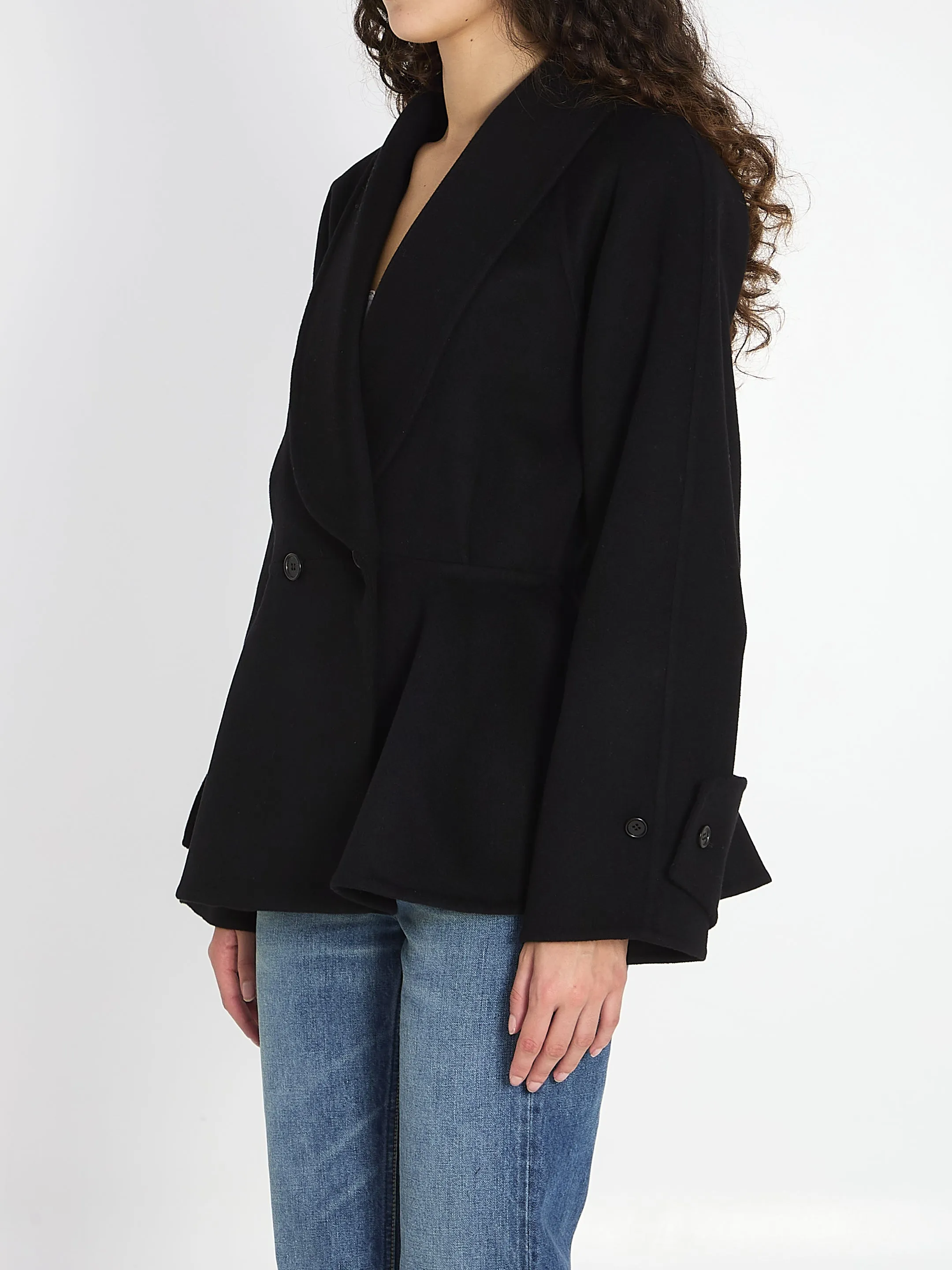BLACK WOOL COAT sold by Lord & Taylor product image thumbnail 2