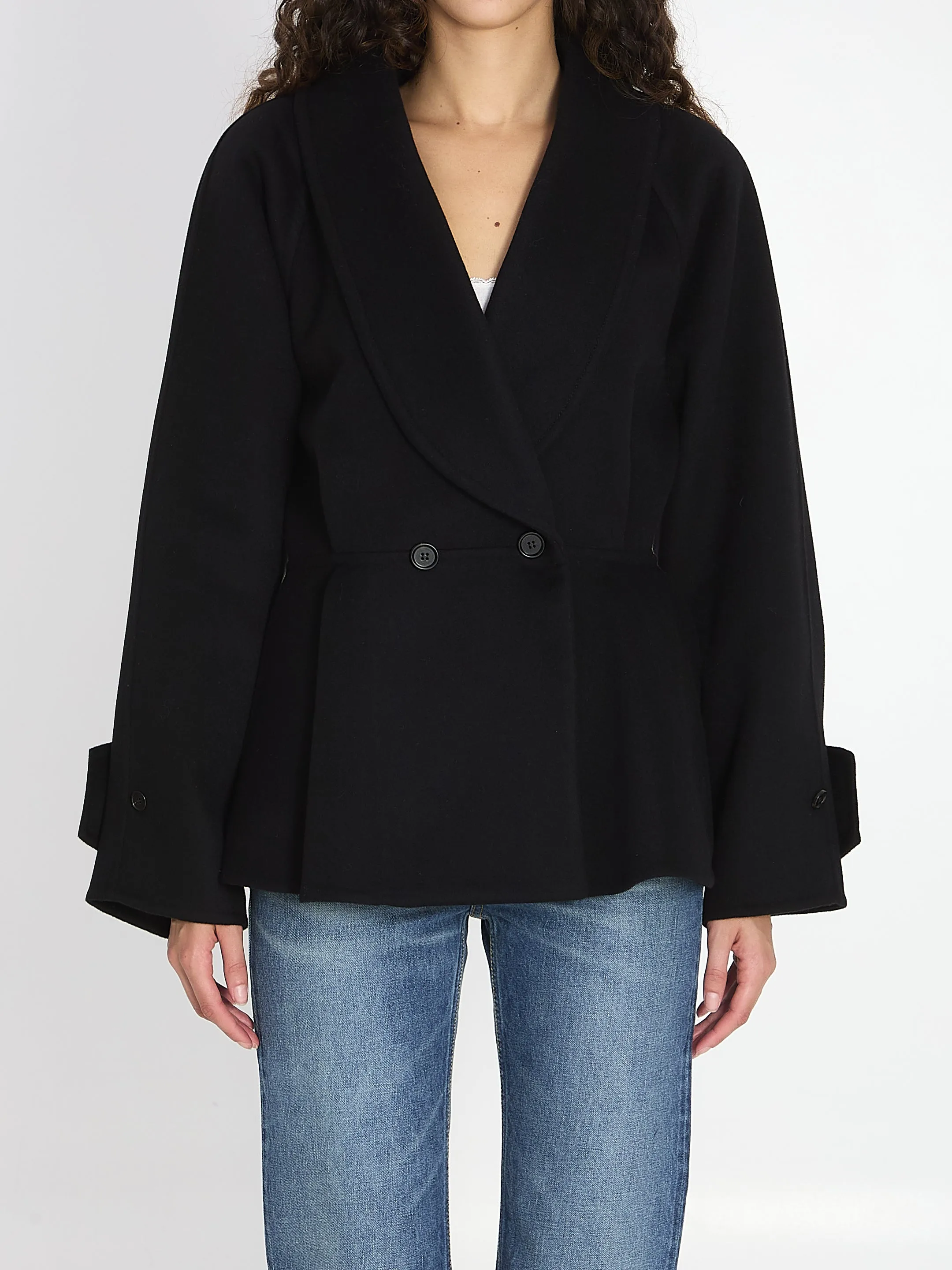BLACK WOOL COAT sold by Lord & Taylor