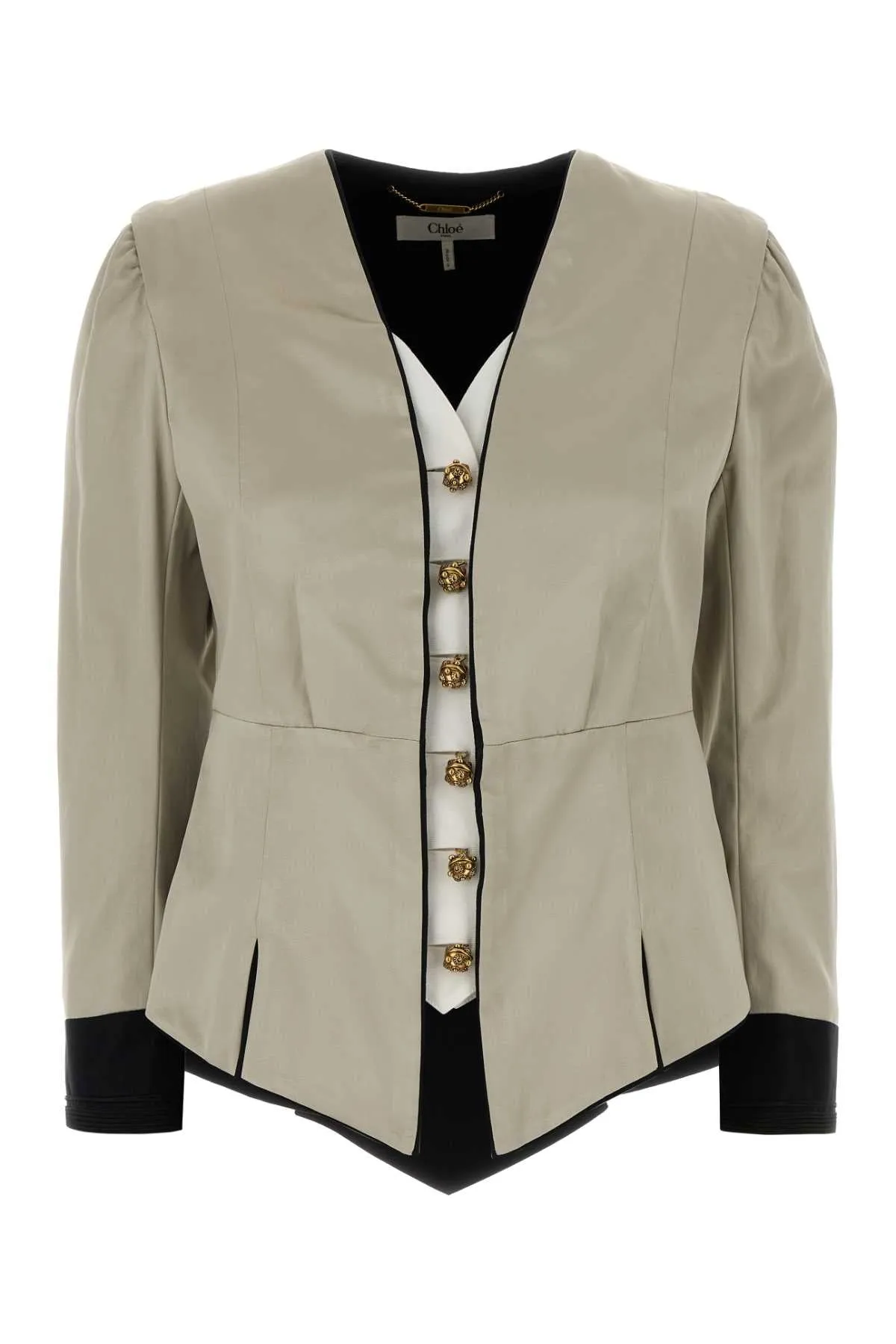 LIGHT GREY SATIN BLAZER sold by Lord & Taylor