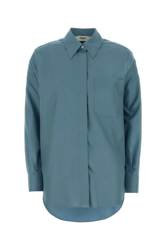 AIR FORCE BLUE SILK SHIRT sold by Lord & Taylor