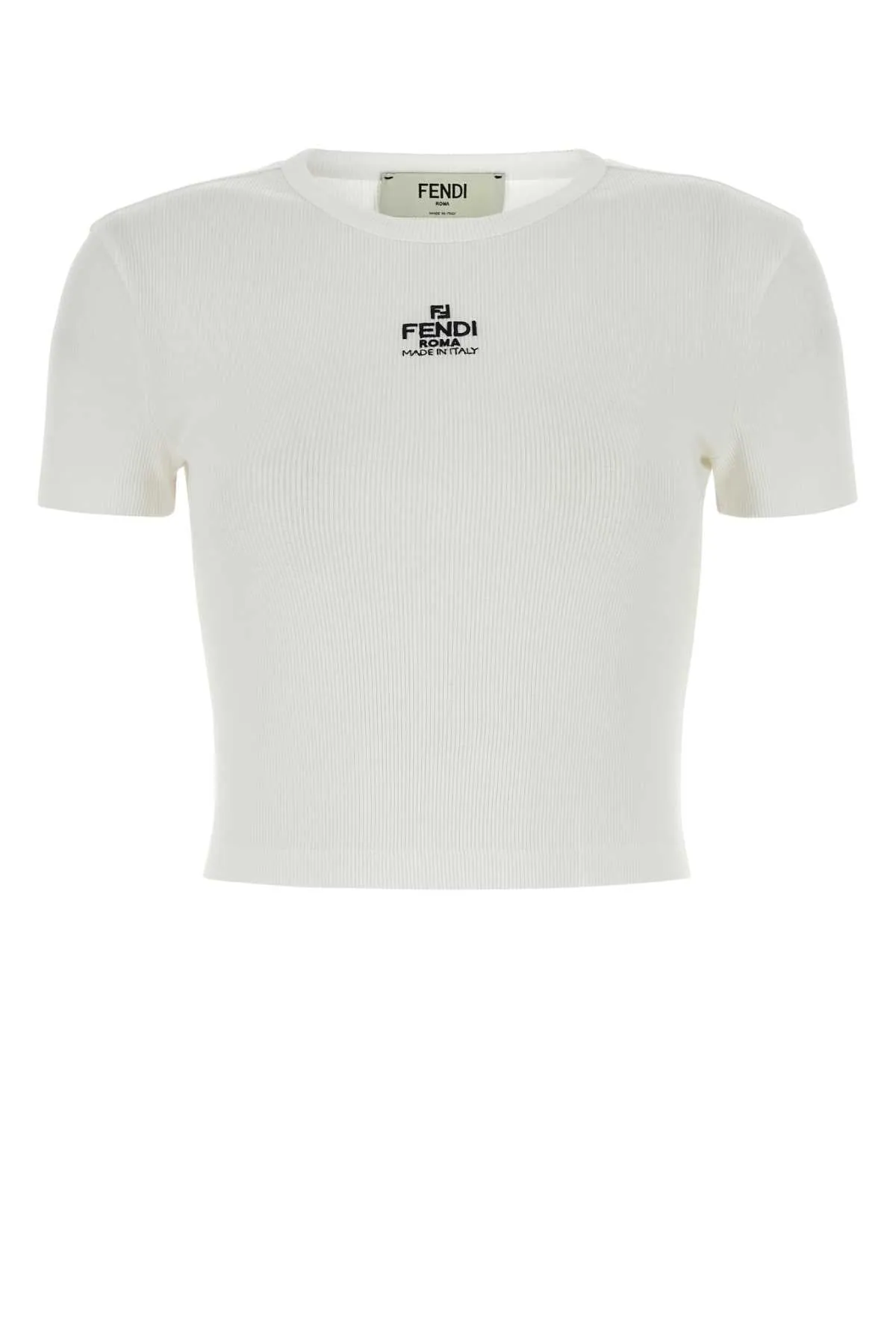 WHITE STRETCH COTTON T-SHIRT sold by Lord & Taylor