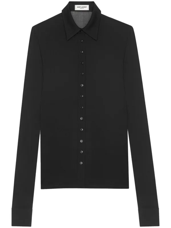 BLACK VISCOSE SHIRT sold by Lord & Taylor
