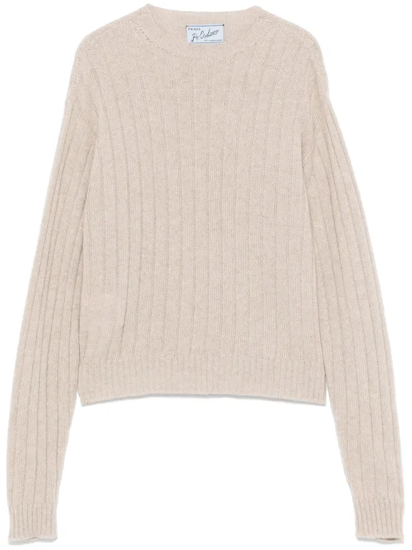NUDE CASHMERE SWEATER made by Prada