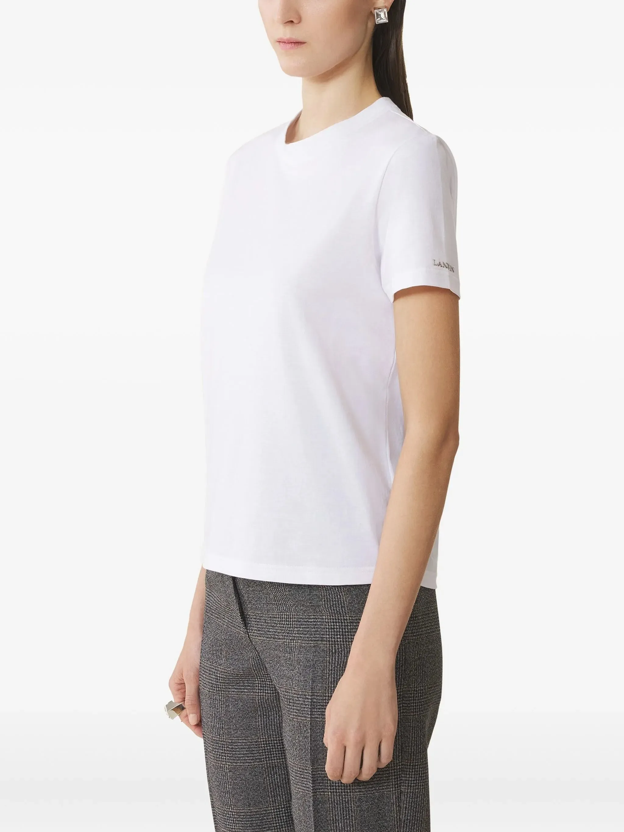 WHITE COTTON T-SHIRT sold by Lord & Taylor product image thumbnail 3