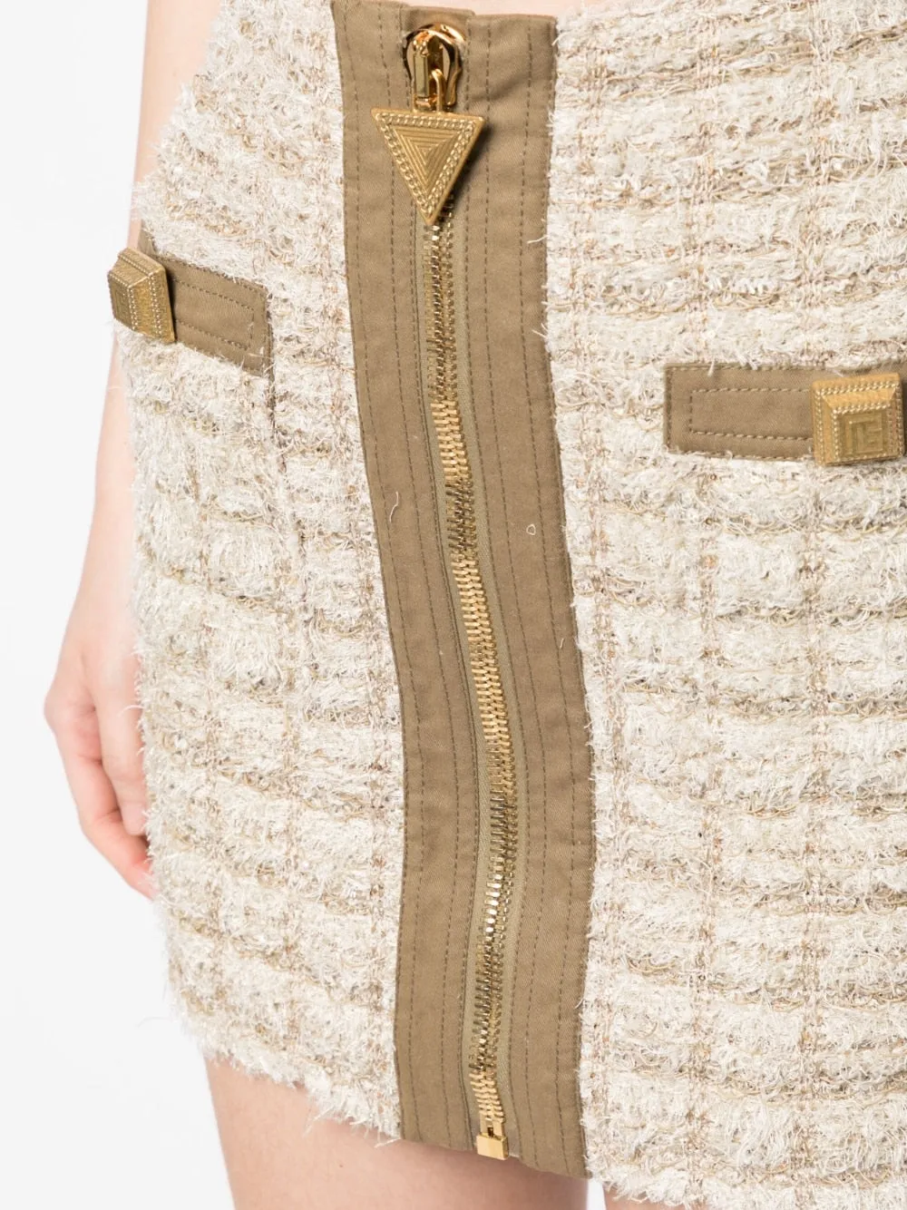 NUDE VISCOSE MINI SKIRT sold by Lord & Taylor product image thumbnail 3