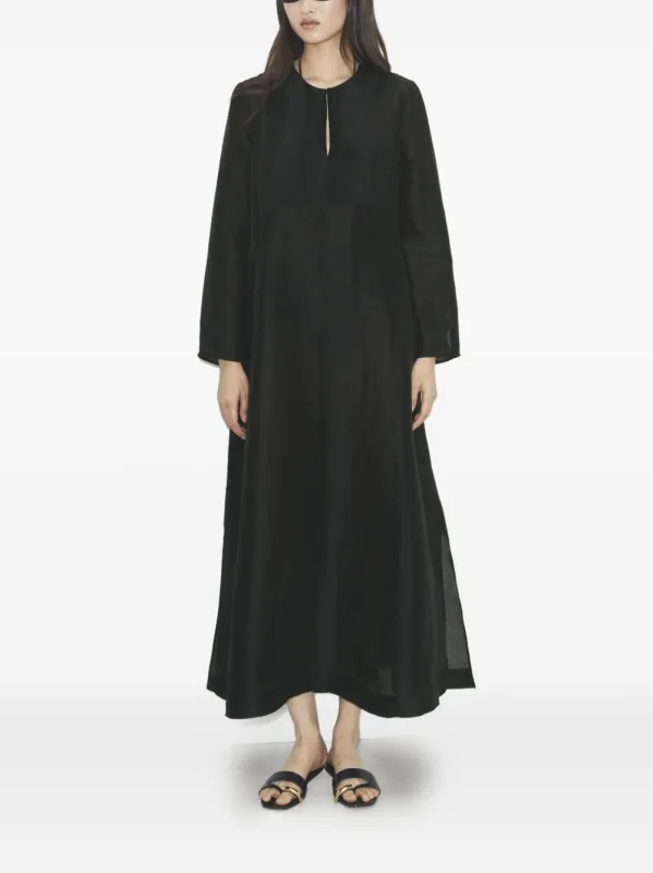 LINEN AND SILK LONG KAFTAN made by Tory Burch