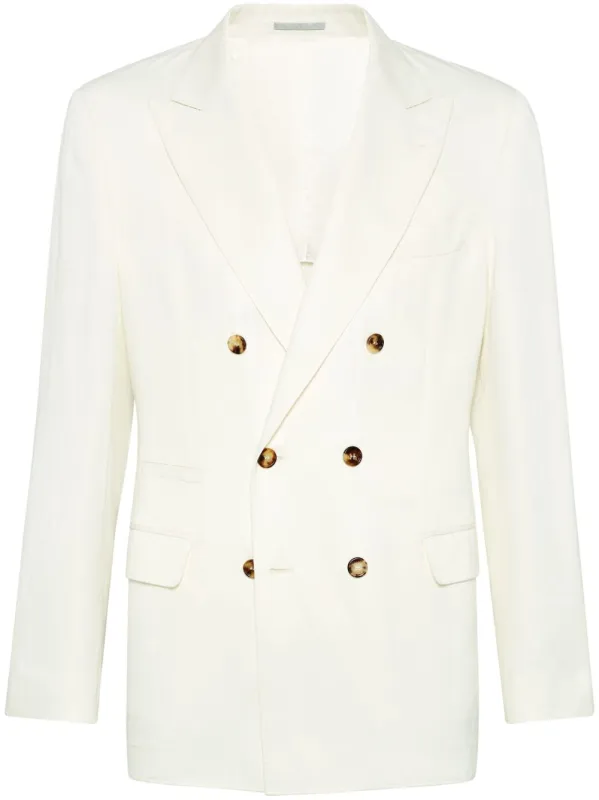 LINEN BLEND DOUBLE-BREASTED JACKET sold by Lord & Taylor