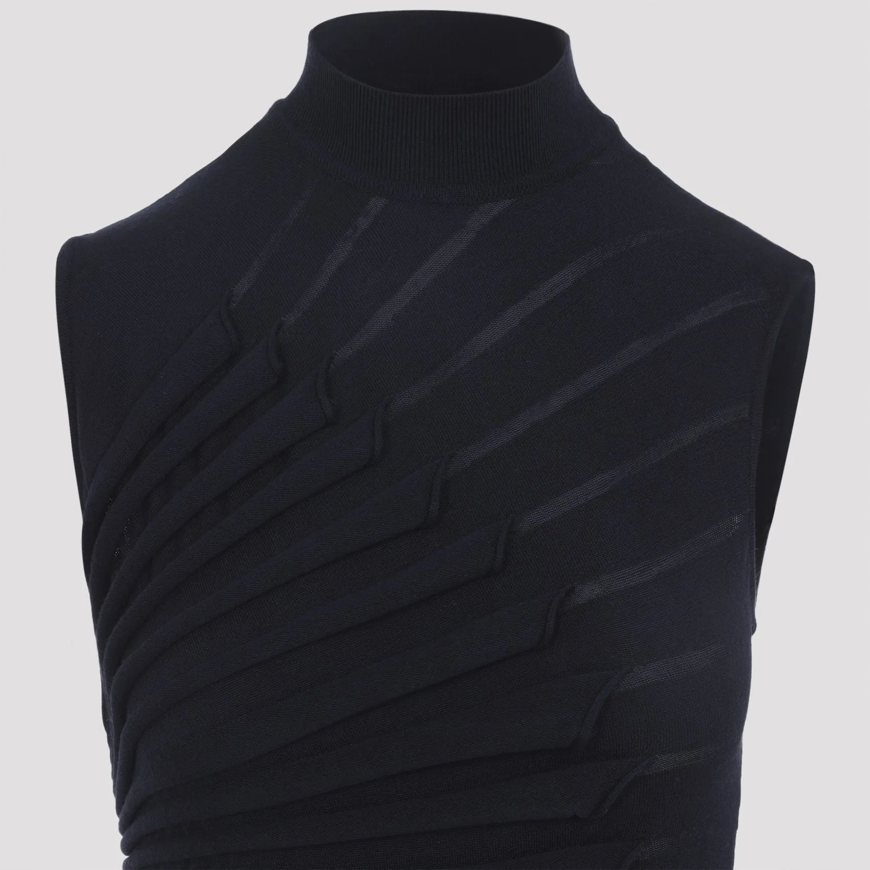 BLACK SCULPTING VIRGIN WOOL MIDI DRESS sold by Lord & Taylor product image thumbnail 5