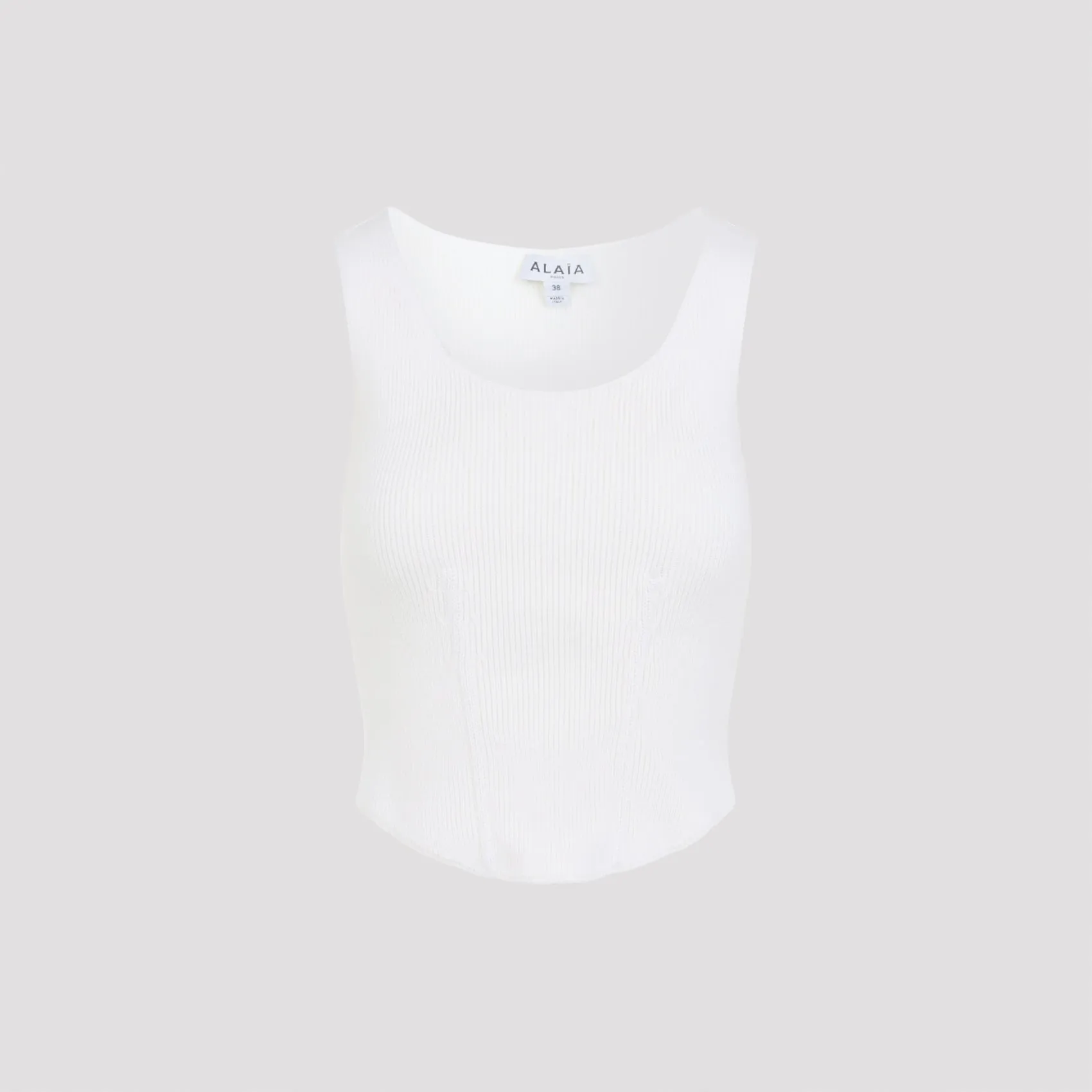 WHITE CORSET WOOL TOP sold by Lord & Taylor