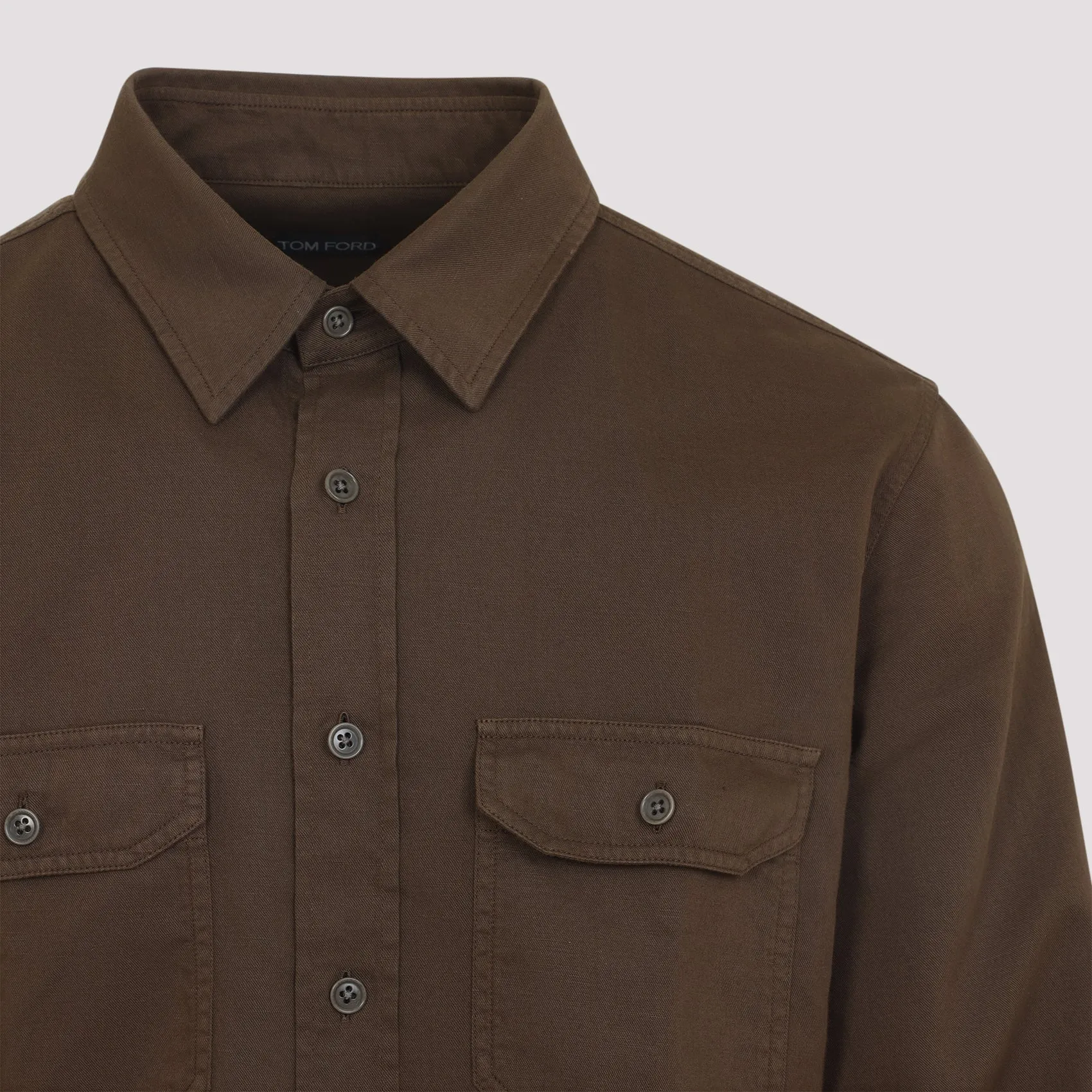 GREEN MILITARY COTTON SHIRT sold by Lord & Taylor product image thumbnail 5