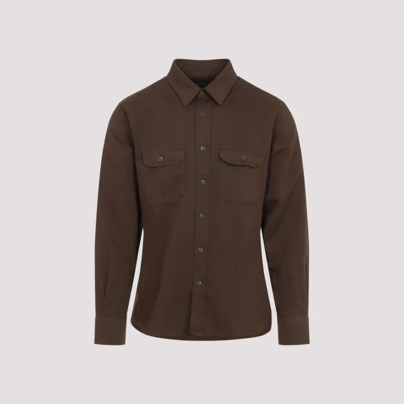 GREEN MILITARY COTTON SHIRT sold by Lord & Taylor