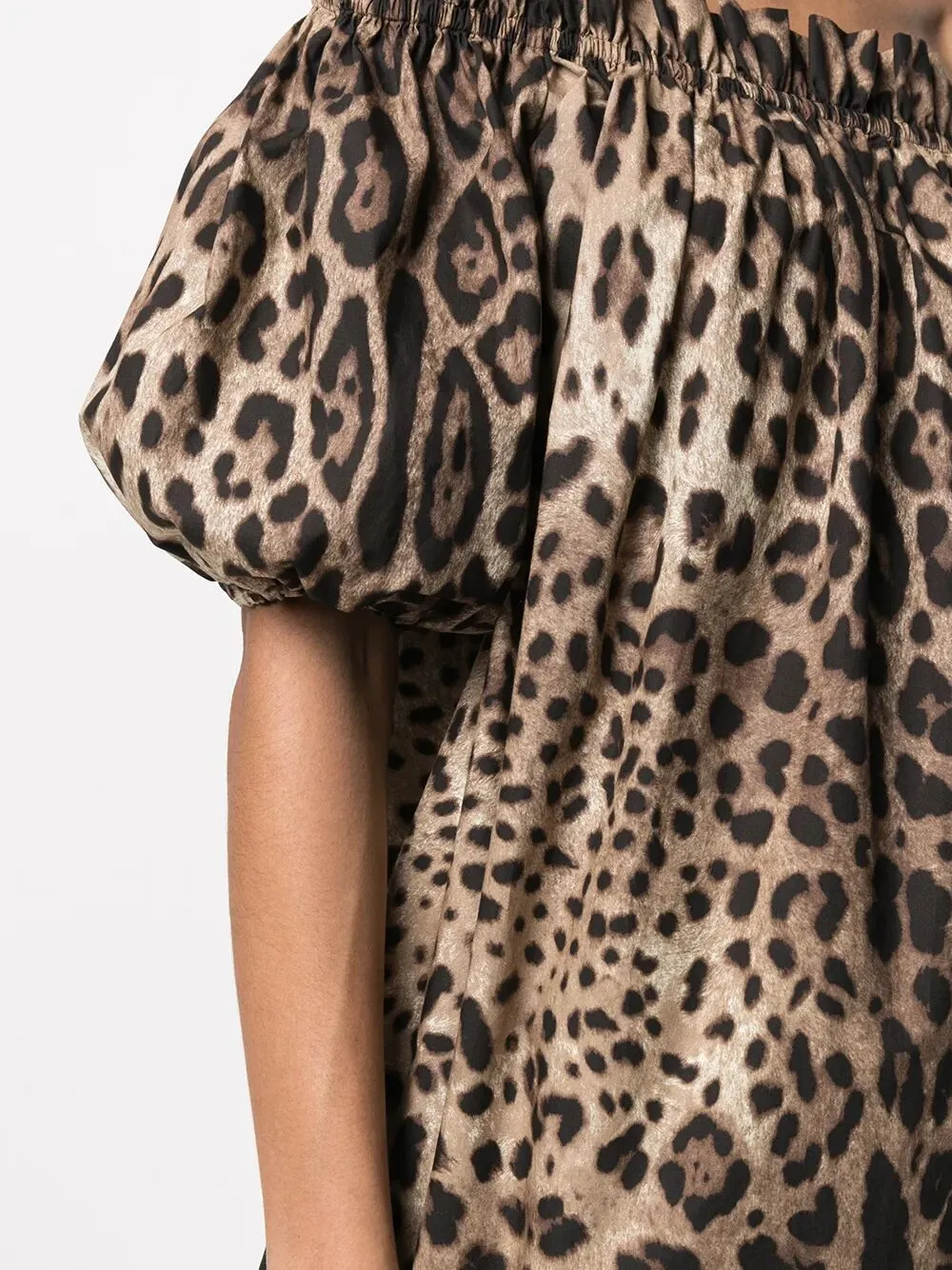 LEOPARD PRINT POPLIN SHORT-SLEEVED TOP sold by Lord & Taylor product image thumbnail 5