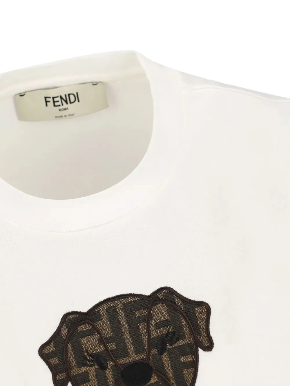 FENDI ITINA COTTON T-SHIRT WITH CHARM sold by Lord & Taylor product image thumbnail 3
