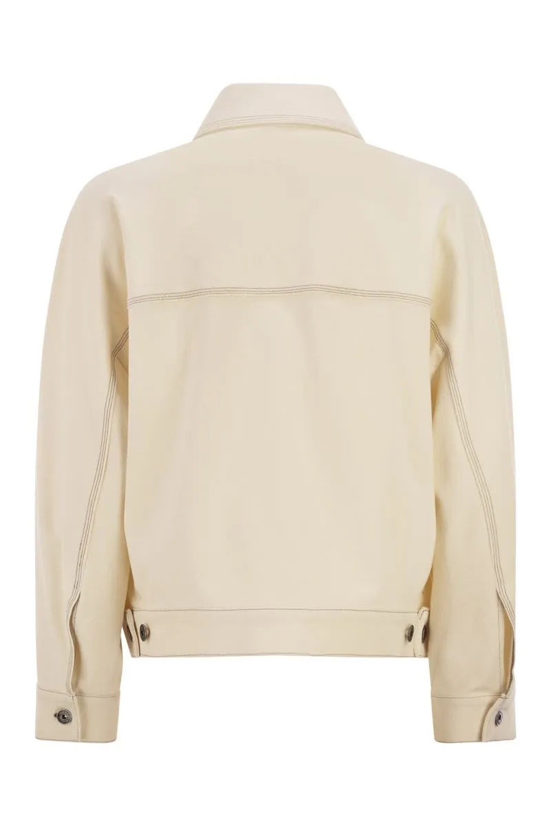 MXPNETTARE - DENIM-EFFECT JERSEY JACKET sold by Lord & Taylor product image thumbnail 2