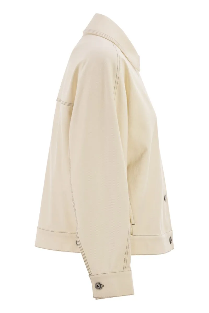 MXPNETTARE - DENIM-EFFECT JERSEY JACKET sold by Lord & Taylor product image thumbnail 3