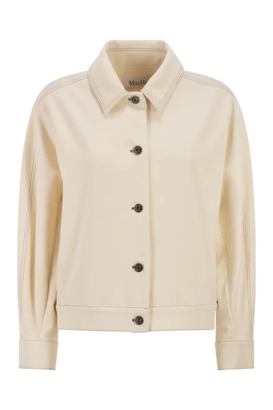 MXPNETTARE - DENIM-EFFECT JERSEY JACKET made by MaxMara