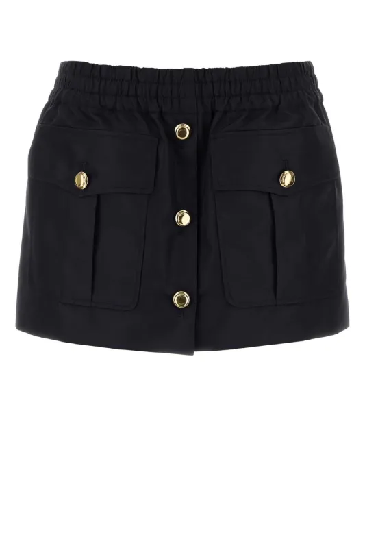 NAVY BLUE NYLON MINI SKIRT sold by Lord & Taylor