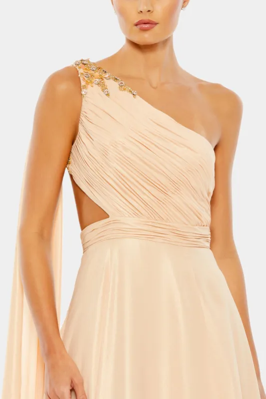 One Shoulder Open Back Flowy Gown sold by Lord & Taylor