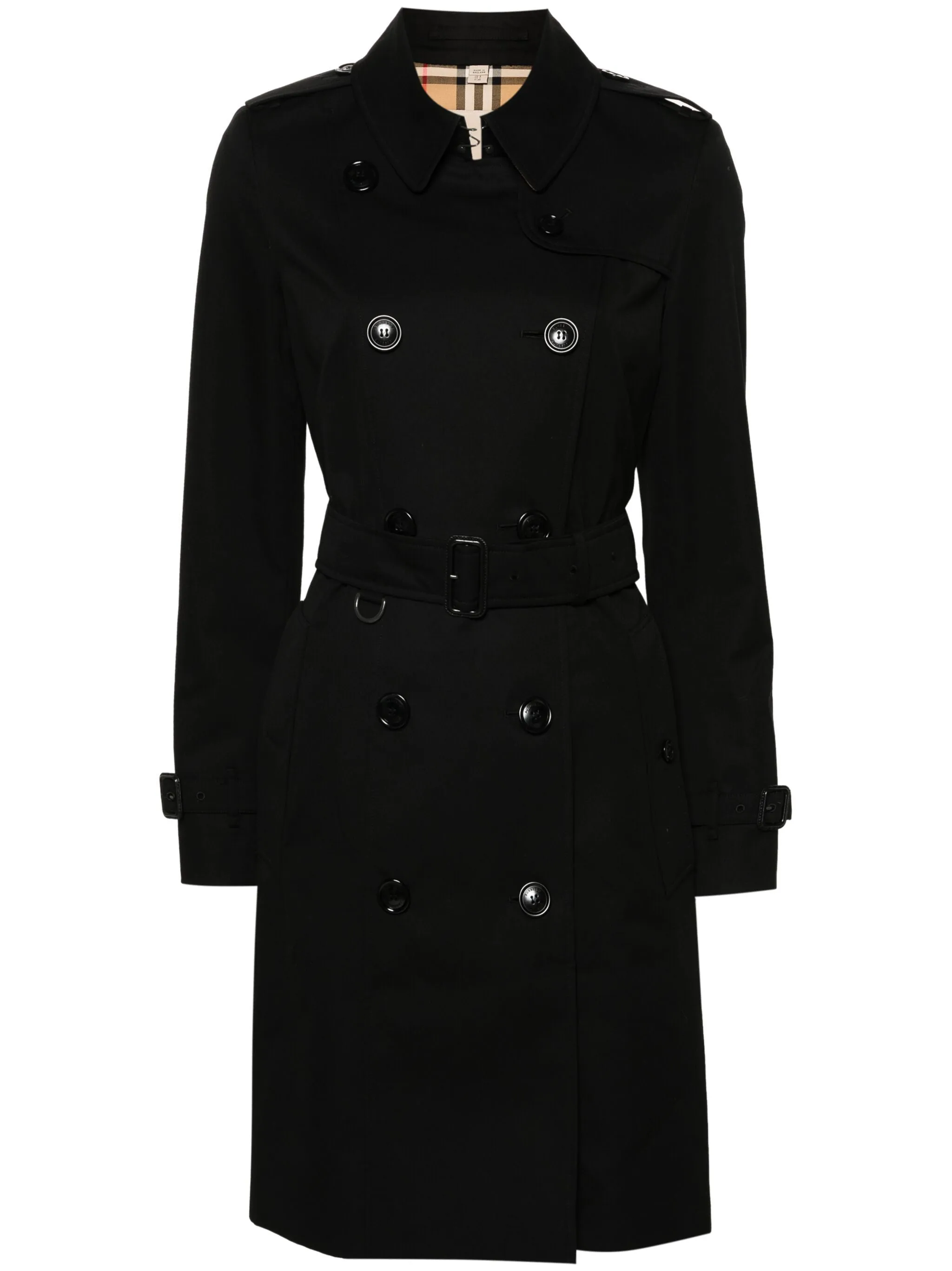 BLACK COTTON TRENCH COAT sold by Lord & Taylor