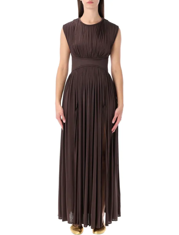 ZIMMERMANN HYPNOTIC BROWN PLEATED MAXI DRESS sold by Lord & Taylor