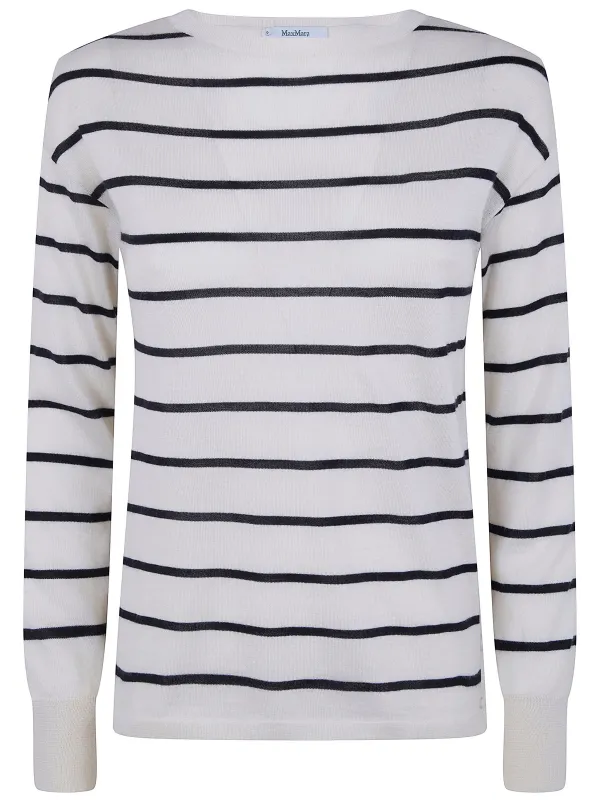 "MXPTABELLA" STRIPES SILK CASHMERE SWEATER made by MaxMara