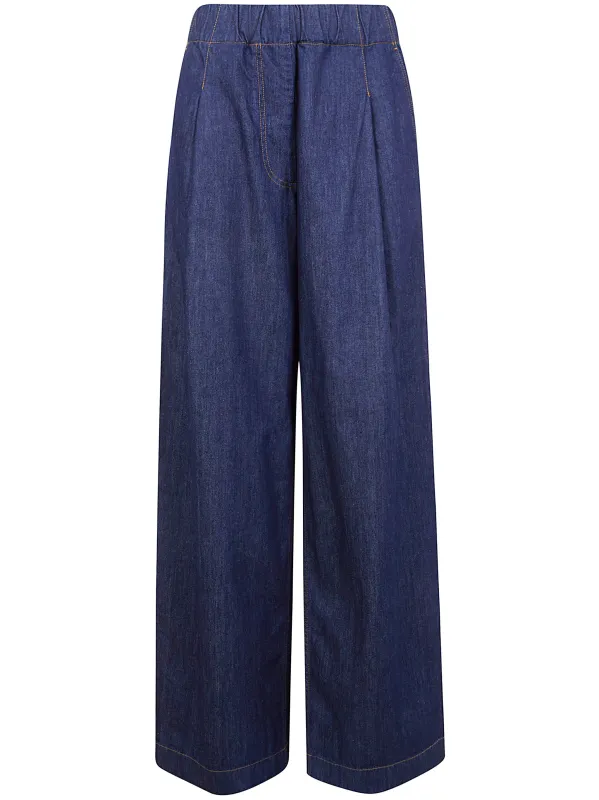 "PILA" DENIM CROPPED TROUSERS made by Dries Van Noten