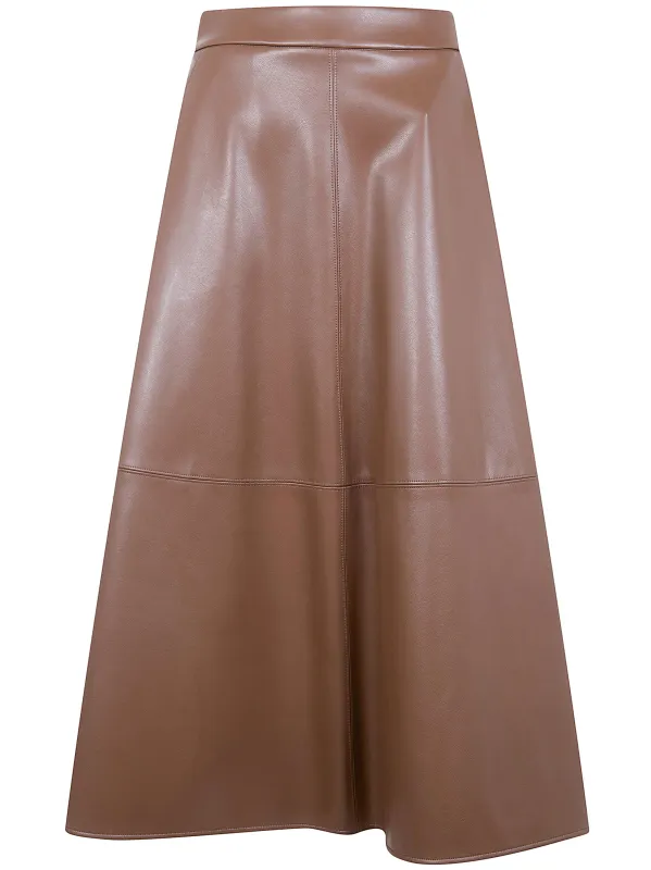 "SMMNINFA" ECO LEATHER ROUND MIDI SKIRT sold by Lord & Taylor