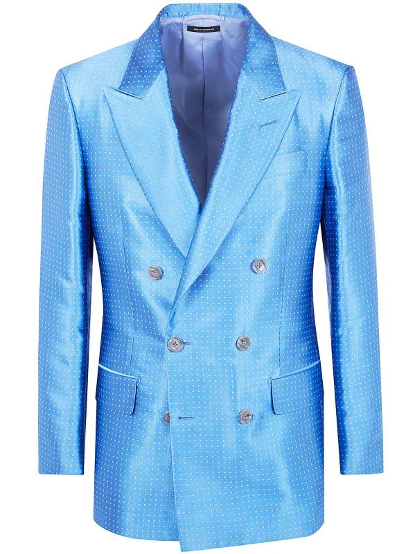 DUCHESSE POLKA DOT JACQUARD DOUBLE BREASTED JACKET made by Tom Ford
