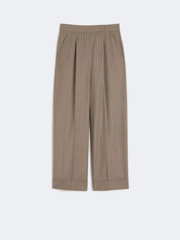 "MXMMANETTA" SHORT LIGHT WOOL TROUSERS made by MaxMara