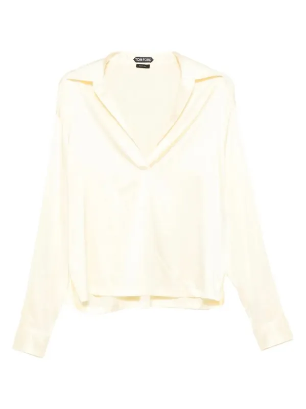 STRETCH SILK SATIN POLO sold by Lord & Taylor