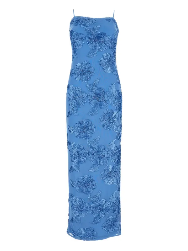 RAISED-FLORAL STRAP MAXI DRESS sold by Lord & Taylor