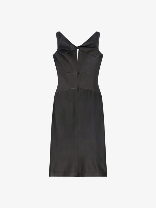 WOMEN'S LEATHER TWISTED DRESS W/ CHAIN sold by Lord & Taylor