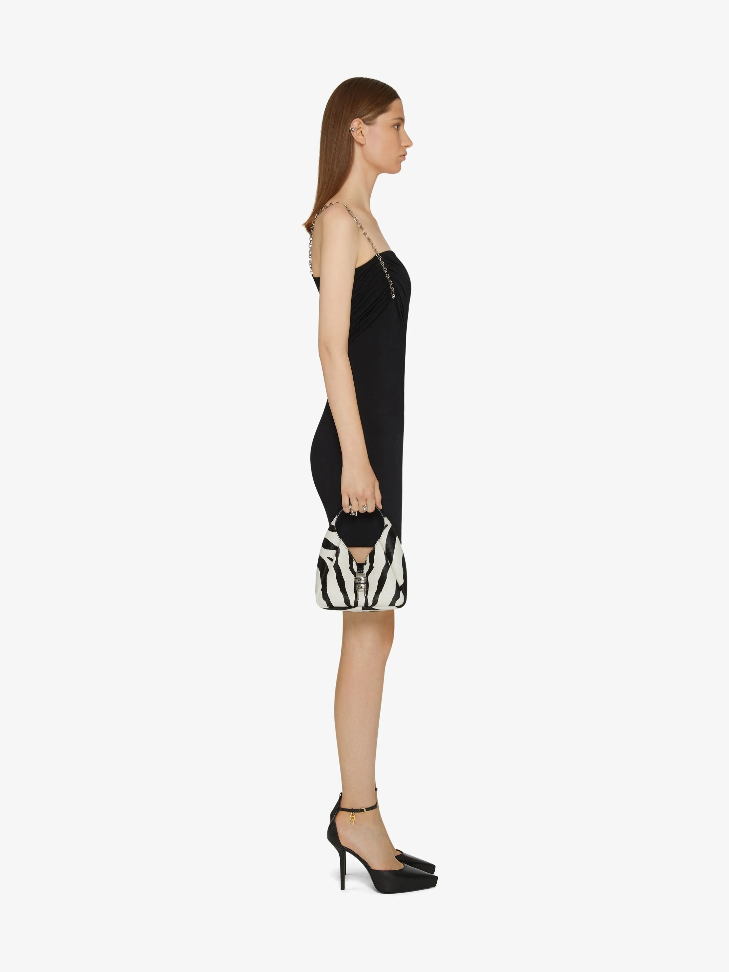WOMEN'S STRAPLESS DRAPED DRESS W/ CHAIN sold by Lord & Taylor product image thumbnail 3