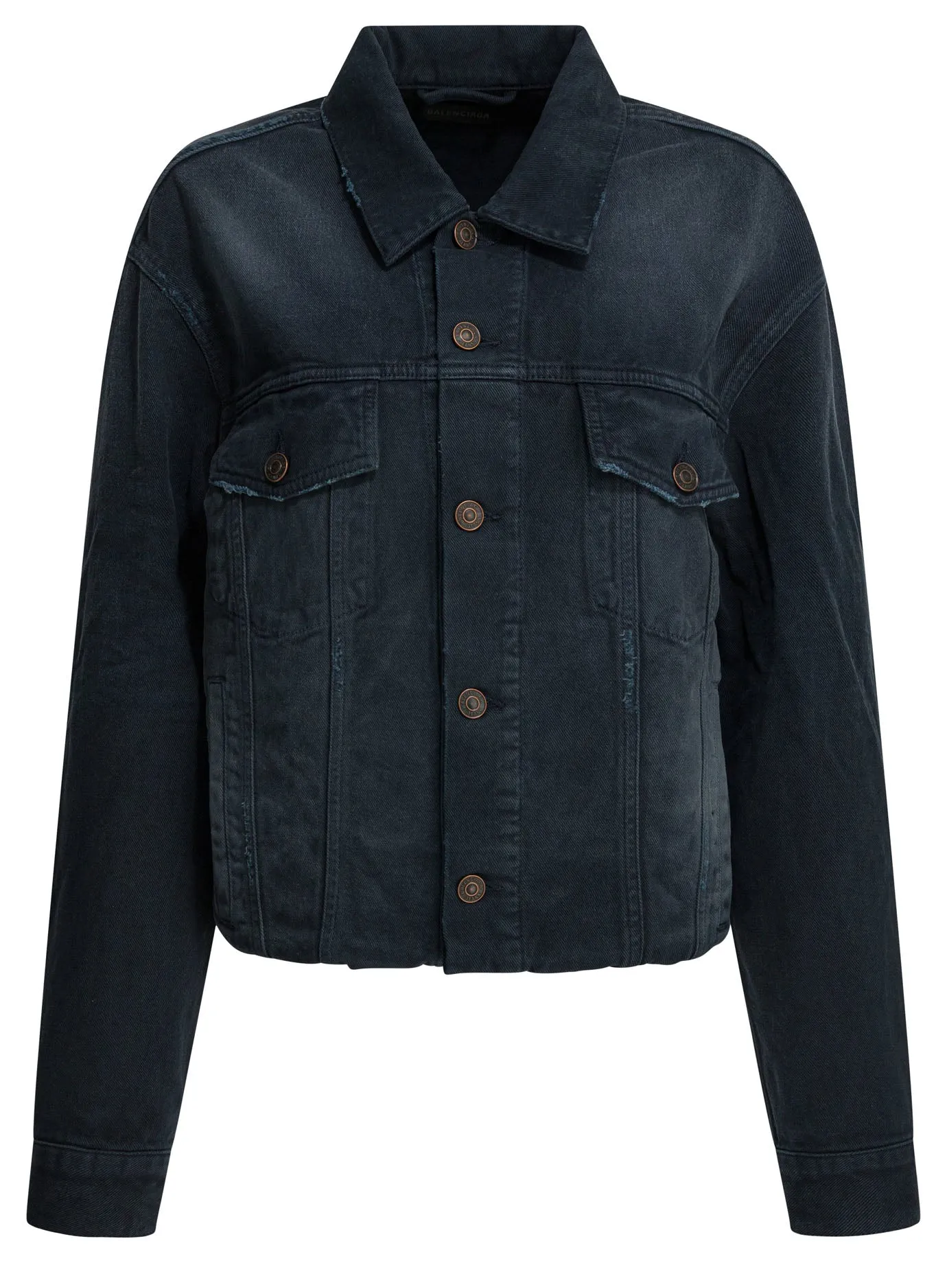 Denim jacket with old effect sold by Lord & Taylor
