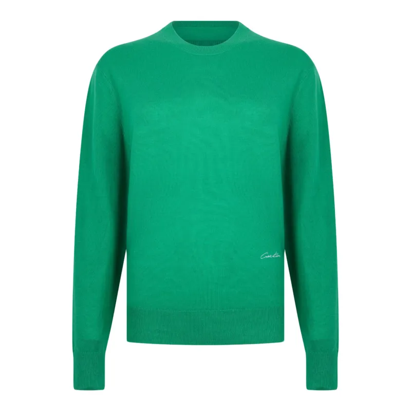 BRIGHT GREEN CASHMERE SWEATER made by Calvin Klein