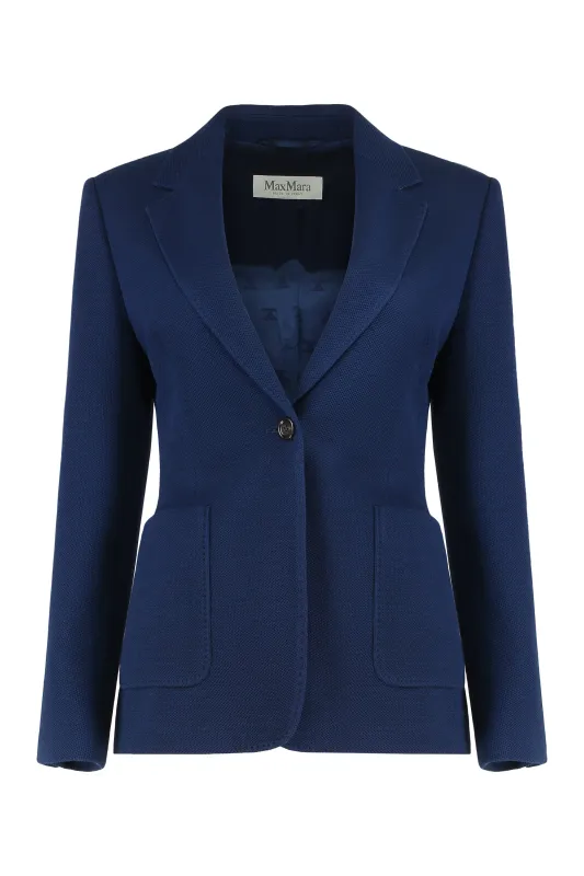 SINGLE-BUTTON BLAZER IN PIQUE JERSEY made by MaxMara