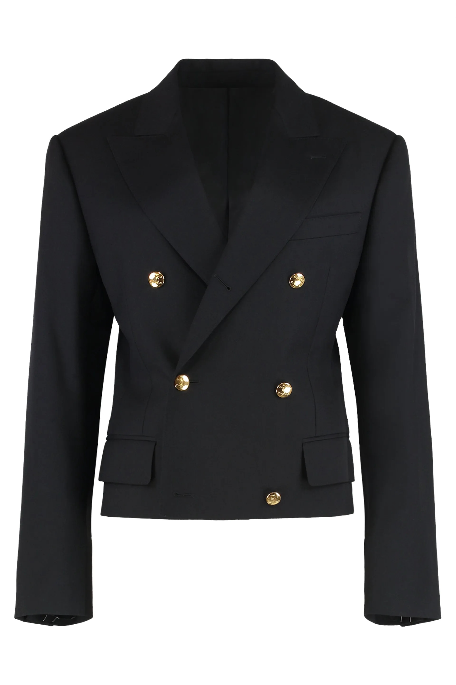BLAZER COLUMNS IN WOOL GABARDINE sold by Lord & Taylor