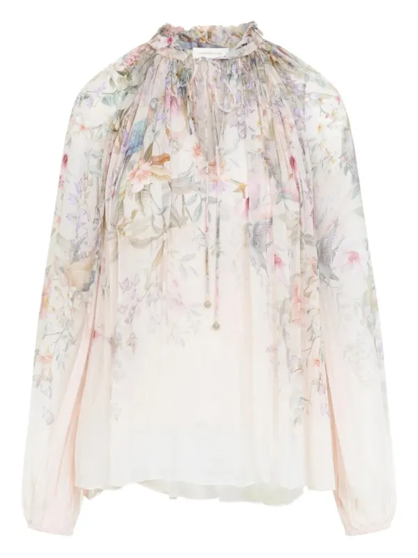 REBELLION PRINTED BLOUSE sold by Lord & Taylor