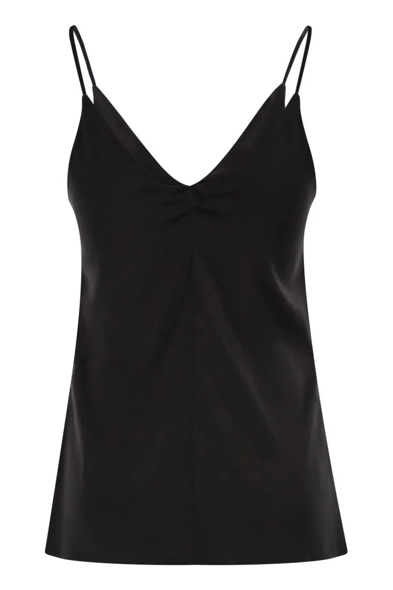 STRETCH SILK SATIN TOP sold by Lord & Taylor product image thumbnail 2