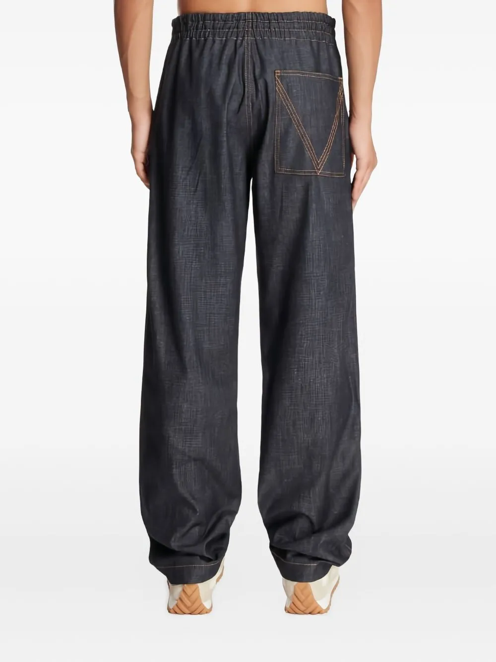 WIDE-LEG DENIM TROUSERS sold by Lord & Taylor product image thumbnail 4
